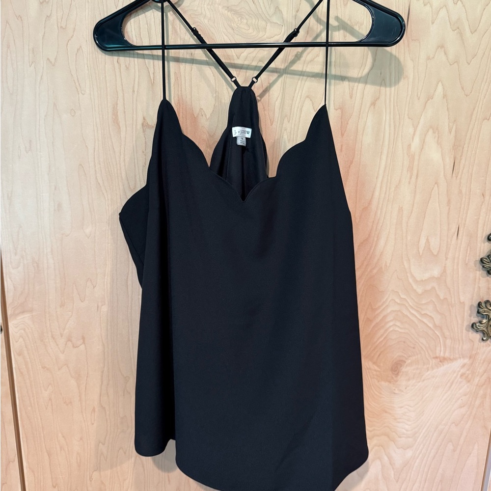 J. Crew Black Asymmetrical Backless Camisole